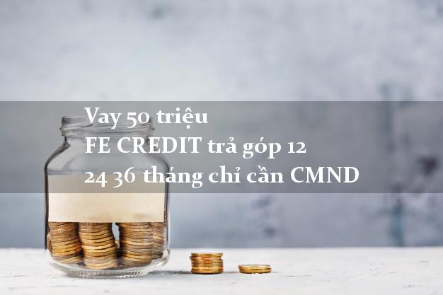 Vay 50 triệu FE CREDIT trả góp 12 24 36 tháng chỉ cần CMND