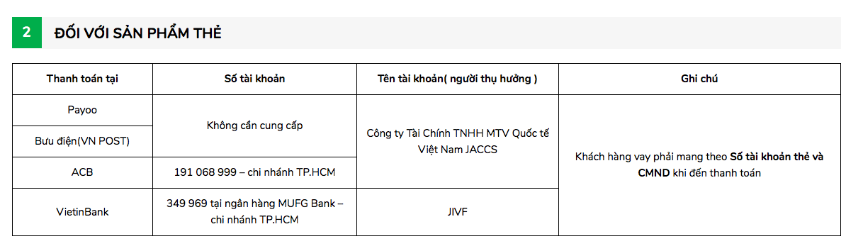 Hướng dẫn vay tiền Jaccs trực tuyến